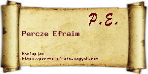 Percze Efraim névjegykártya